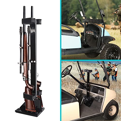 Universal Golf Cart Gun Holder - Adjustable Rifle & Shotgun Rack for Yamaha, EZGO, Club Car & UTV