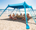 VVBE 13x10FT Beach Tent Sun Shelter UPF50+ Portable Canopy with Sandbags & Accessories