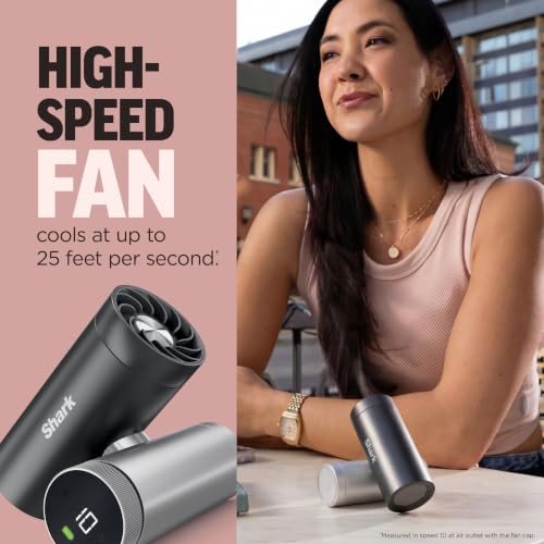 Shark ChillPill 3-in-1 Personal Cooling Fan with Mist & Cryo Plate - Carbon Variant