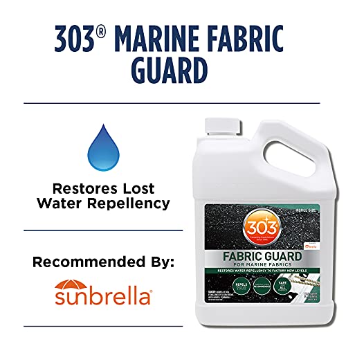 303 Marine Fabric Guard 128 Fl Oz Water Repellent for Boat Canvas & Covers - Lasts 3 Years