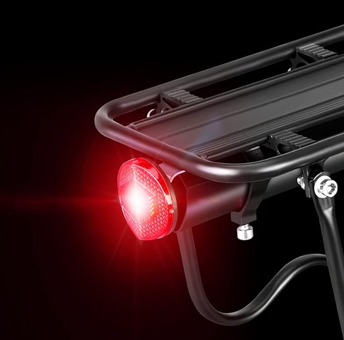 Bike Luggage Rack Rear Adjustable Bicycle Touring Carrier with Fender Board Frame-Mounted for Heavier Top Side Loads