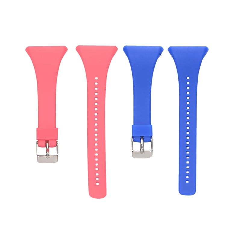 Watch Band for Polar FT4/FT7 – Adjustable Silicone Replacement Strap, Blue+Pink Variation