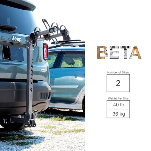 Kuat Beta Hitch-Mounted Bike Rack 2-Inch Receiver, 2 Bike Capacity