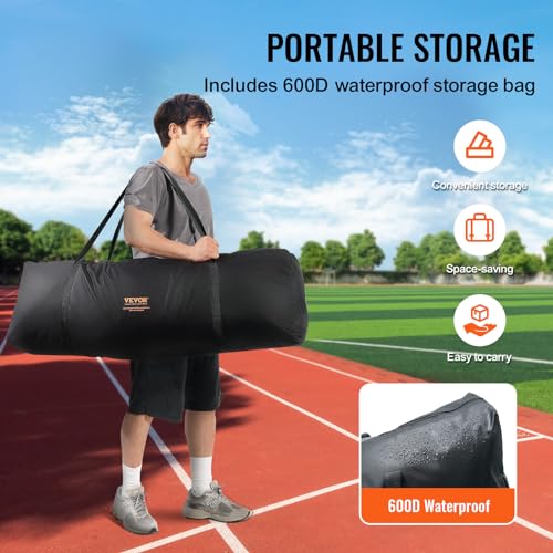 7x7 ft Baseball & Softball Pitching Net with Steel Frame, Double-Sided Mesh & Carry Bag