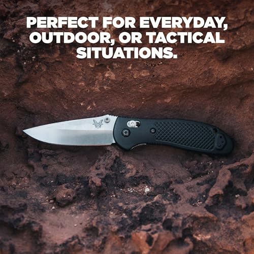 Black GriVory Drop-Point Knife with Plain Edge - Benchmade Griptilian
