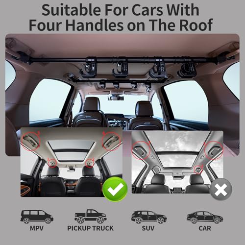 LITTLEMOLE Heavy Duty Car Fishing Rod Holder Adjustable 35-57 Inch for SUV Van