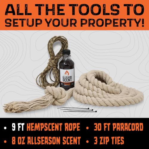 HempScent Rope Mock Scrape Kit for Deer Hunting - Trail Camera Lure