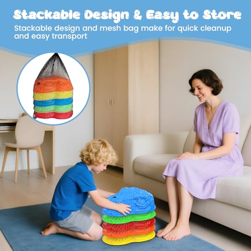 Dinosaur Stepping Stones with Lights, Sounds & Mist for Kids - Sensory Play