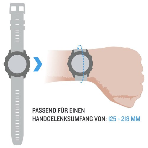 Garmin Quick Release Accessory Band 20 mm- Black Silicone, Stainless Hardware, 010-12924-10