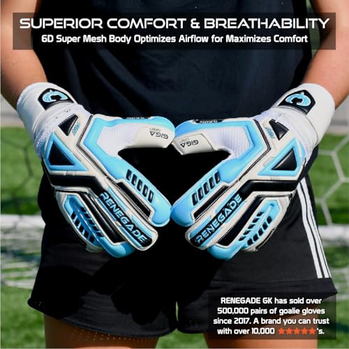 Renegade GK Fury Sub-Z Roll Cut Goalkeeper Gloves with Microbe-Guard - Youth & Adult Sizes