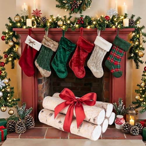 Large Birch Logs for Fireplace & Decor - 5 Pack, 3-4 Inch Diameter