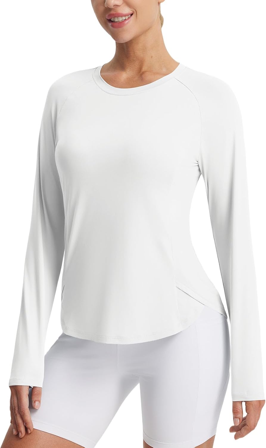 Baleaf Long Sleeve Cooling Workout Tops - UPF 50+ Quick Dry Lightweight Athletic Shirts for Women