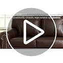 92-Inch Leather & Faux Leather Sofa - Classic Design, Dark Brown