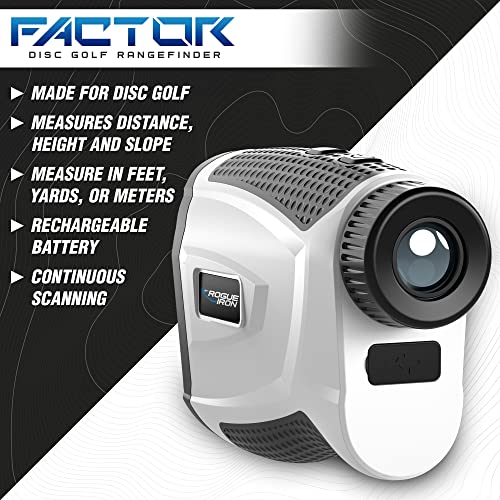 Rogue Iron Disc Golf Rangefinder - Rechargeable, Measures in Feet & Yards