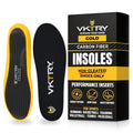 VKTRY Gold Carbon Fiber Sport Insoles for Non-Cleated Shoes, US Men 11.5-12 Women 13.5-14, 171-220 lbs