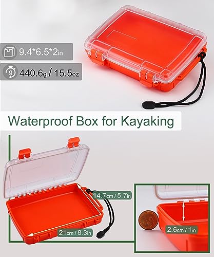 Waterproof Dry Box for Kayaking - Small Floating Storage Container - Orange