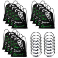 Soccer Party Favors Pack 24 Pcs with Drawstring Backpacks & Adjustable Bracelets for Kids & Adults