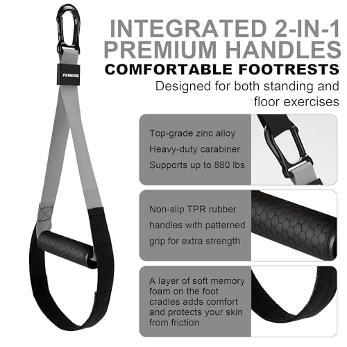 Home Resistance Training Kit with Adjustable Suspension Straps - Grey