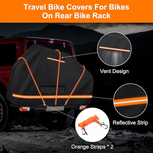 Upgraded XXL Bike Cover for 3 Bikes on Rack Waterproof Outdoor Storage