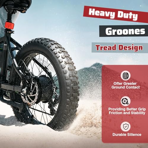 BALINGE 20x4 Fat Tire with Tube for E-Bike & Mountain Bike - Heavy Duty Snow & All-Terrain