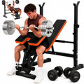 YOLEO All-in-One Weight Bench Set - Starter Edition, Adjustable Home Gym, 880-1980LBS