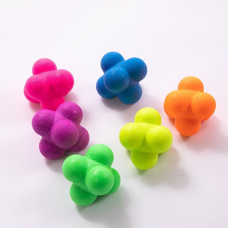 Reaction Balls 4 Pack - 2.8 Inch Reflex Training Equipment for Hand-Eye Coordination & Agility