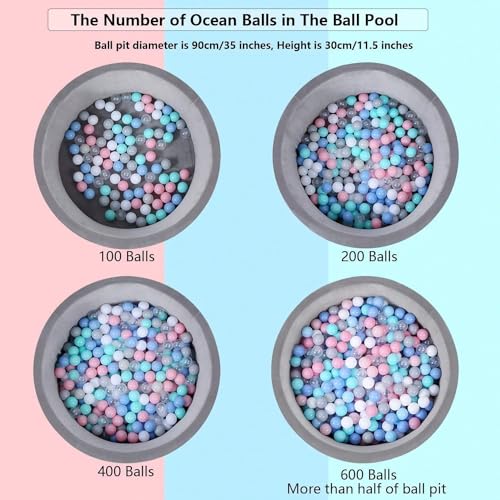 A-White 2.15 Inch Plastic Ball Pit Balls for Toddlers - Pack of 500