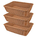 Imitation Rattan Woven Bread Baskets, 11.8 x 7.8 Inch Food Serving Baskets