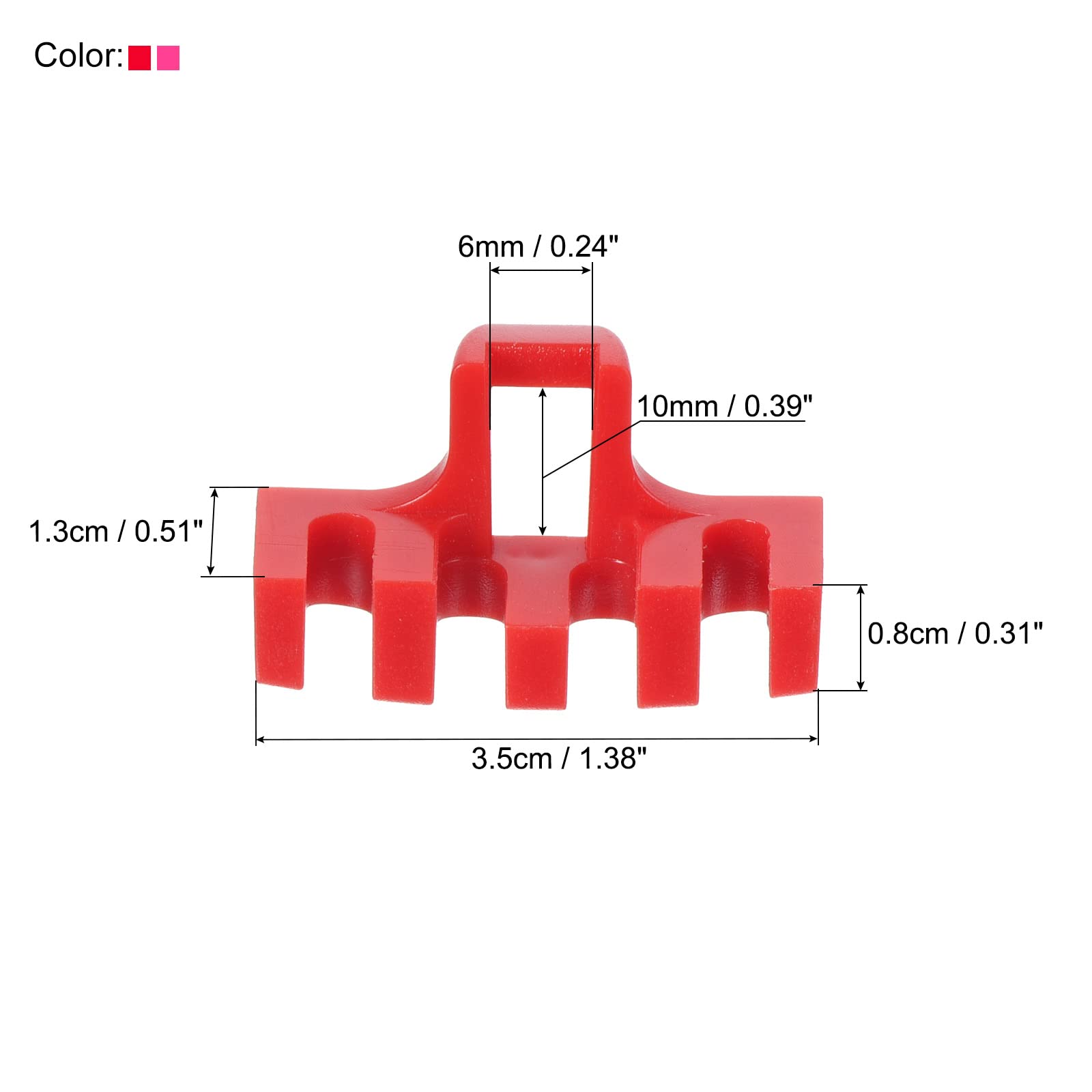 PATIKIL Badminton Stringing Racquet Load Spreader, 2 Pack Racket High Pounds Load Adapter Protector Stringing Machine Tool, Red/Pink