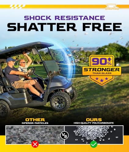 OMEIPMEO Tinted Heavy Duty Foldable Windshield for Club Car Precedent 2004-UP