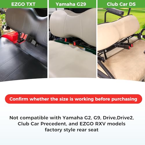 10L0L 42-Inch Retractable 2-Point Golf Cart Seat Belts Kit for EZGO, Yamaha, Club Car