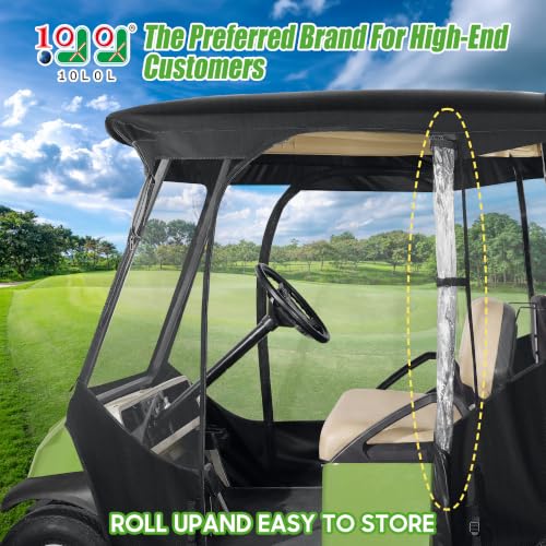 10L0L Golf Cart Enclosure for Club Car DS & Precedent 2 Passenger Waterproof Cover