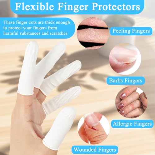 ONLYFU 3000Pcs Latex Finger Cots Disposable Finger Protectors - Anti-Static Medium