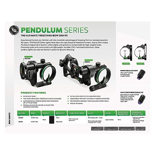 TRUGLO Pendulum Mount for Archery - Fixed Black Bow Sight Accessory