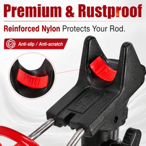 2 Pack Adjustable Fishing Rod Holders with 360° Rotation - Ground, Beach, Bank