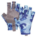 Blue UPF 100+ Sun UV Protection Fishing Gloves for Adults & Youth - Seibertron S.P.S.G-2