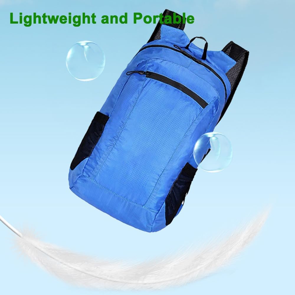 Skiennix Foldable Daypack - Lightweight Waterproof Hiking Backpack for Men & Women | Compact Travel Rucksack
