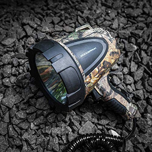 GOODSMANN Realtree Xtra Camo Handheld Spotlight 1500 Lumens, 12V Corded Boat & Outdoor Light