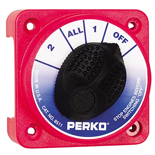 Perko 8511DP Compact Battery Switch 4-3/4" x 4-3/4" x 1-7/8" Marine Battery Selector