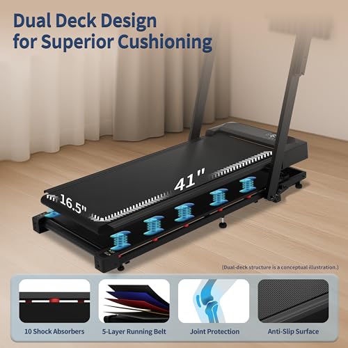 Hccsport 4-in-1 Foldable Treadmill with Incline & Remote Control - Manual Incline Version