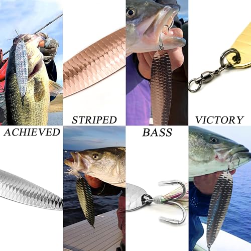 7.5 Inch Silver Magnum Flutter Spoon for Striped Bass - Classic B2