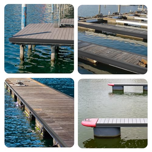 Nalwort Dock Bumpers 16 Feet Full Protection Marine-Grade Boat Dock Fenders - Black / 16 Feet