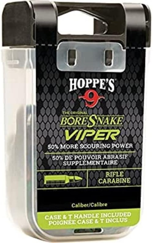 Hoppe's Boresnake® Viper - Efficient Rifle Cleaner with T-Handle | Versatile Den Size