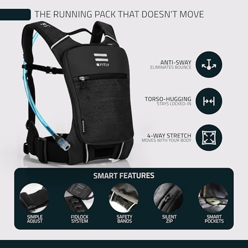 Sub90 Running Hydration Vest No-Bounce Water Pack - Edgy Black, M-L-XL