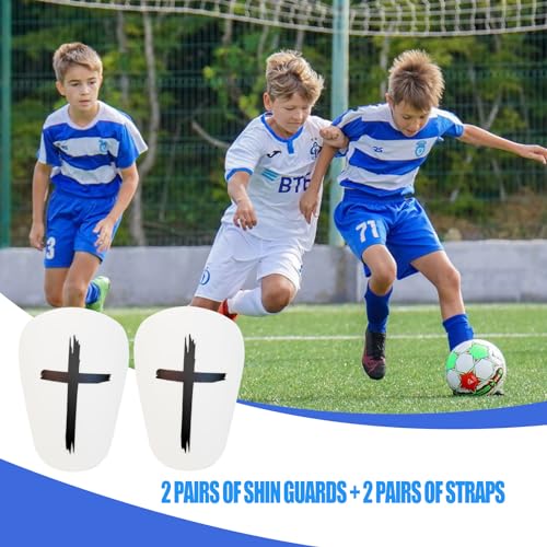 Mini Soccer Shin Guards for Kids Age 4-6 Small White Black Protective Gear