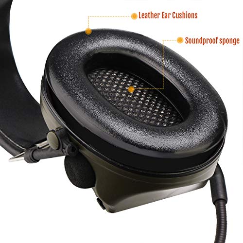 Retevis EHK007 Tactical Headset for Radio, Hearing Protection & Communication