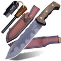 Fixed Blade Hunting Knife with Steel Sheath - 36cm Full Tang Outdoor Survival Knife