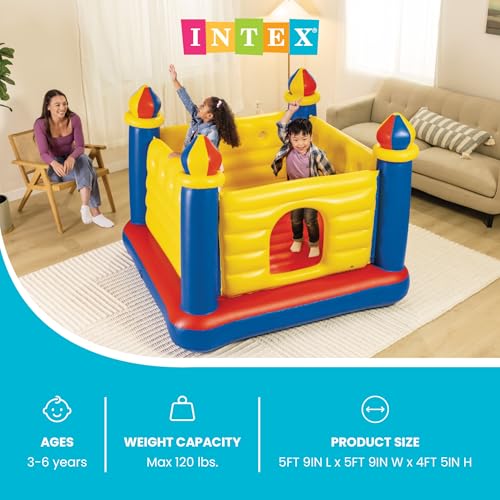 INTEX Kids Inflatable Castle Bouncer - Jump-O-Lene Playground for Ages 3-6