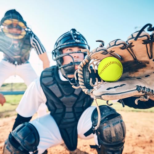 20 Softball Practice Balls with Mesh Bag - 12 Inch Training Softballs for Sports