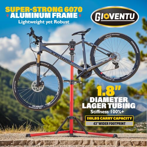 Heavy Duty Bike Repair Stand with Folding Clamp - Metallic Orange